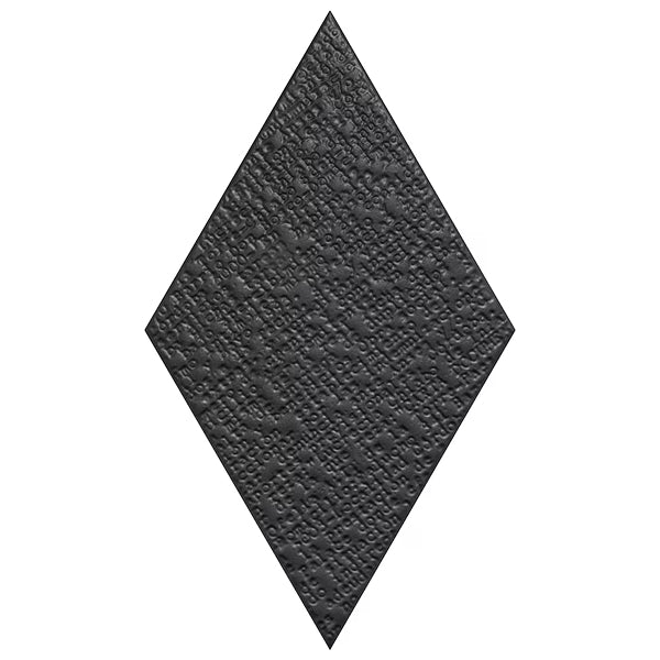 Merola Tile Rhombus Black 5-1/2-inch x 9-1/2-inch Semi-Gloss Porcelain Floor and Wall Tile (11.68 sq. ft. / case)
