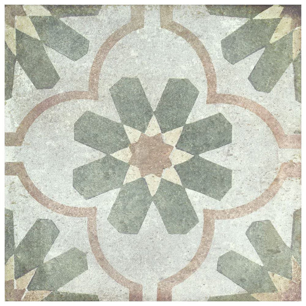 Merola Tile D’Anticatto Decor Florence Porcelain Floor and Wall Tile 8.75 inch x 8.75 inch x 0.38 inch – 11.25 sq. ft./Case, Matte Textured Rustic Finish