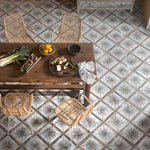 Charger l'image dans la visionneuse de galerie, Merola Tile Kings Marrakech Blue 17-5/8 inch x 17-5/8 inch Matte Textured Ceramic Floor and Wall Tile – 10.95 sq. ft. per Case