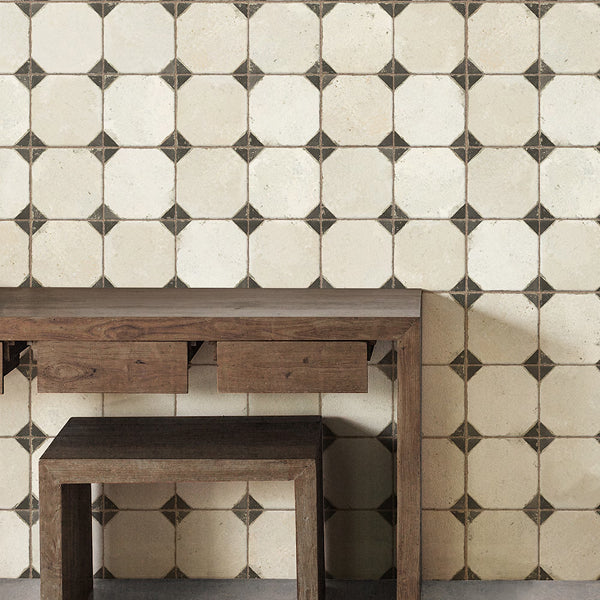 Carrelage en céramique pour sol et mur Merola Tile Kings Yard Nero 44,78 cm x 44,78 cm – 1,02 m²/caisse Motif mat