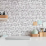 Load image into Gallery viewer, Merola Tile Oh My Cat Porcelain Floor and Wall Tile 9.75 inch x 9.75 inch x 0.4 inch – 10.88 sq. ft./Case, Mixed Textured White Finish