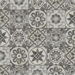 Load image into Gallery viewer, Merola Tile Costa Cendra Decor Fleur 7.75 inch x 7.75 inch Ceramic Floor and Wall Tile – 11.11 sq ft per Case, Rustic Stone Look Matte Finish