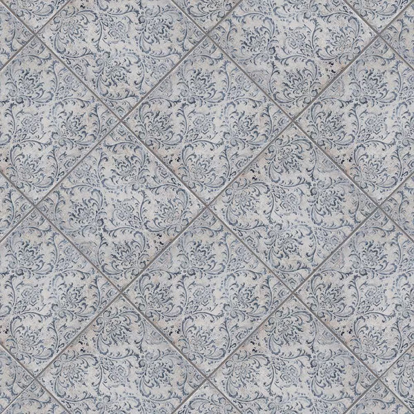 Merola Tile Milano Decor Daman Azul 7-7/8 inch x 7-7/8 inch Ceramic Wall Tile – 11.29 sq. ft. per Case, Mixed Textured Finish