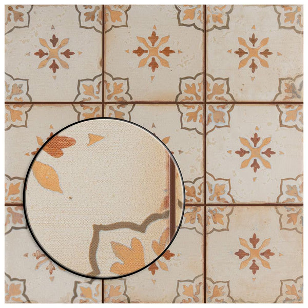 Merola Tile Mirambel Marron 13 inch x 13 inch Ceramic Floor and Wall Tile – 12.2 sq. ft. per Case, Matte Textured Finish