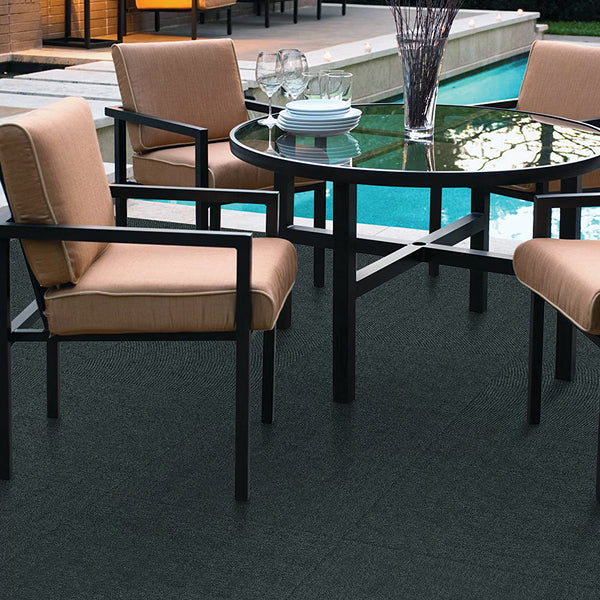 Dalles de moquette Foss Floors Rib N11 Heather Green 18 po x 18 po (16 dalles/boîte)