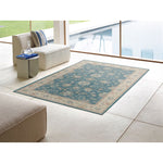 Load image into Gallery viewer, Juno Timeless Tribeca Blue/Beige 5 ft. 3 in. x 7 ft. 6 in. Indoor Area Rug
