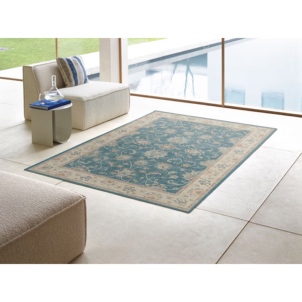 Juno Timeless Tribeca Blue/Beige 5 ft. 3 in. x 7 ft. 6 in. Indoor Area Rug