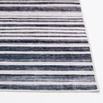 Load image into Gallery viewer, Incredible Washable Rug Kala Stripes Black/Grey 2 ft. x 7 ft. Washable Indoor Runner
