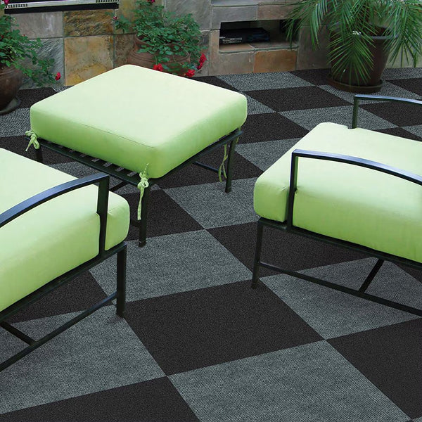 Dalles de moquette Foss Floors Hobnail N11 Heather Green 18 po x 18 po (10 dalles/boîte)
