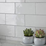 Load image into Gallery viewer, Merola Tile Chester Bianco 3 inch x 6 inch Ceramic Wall Tile – 5.72 sq. ft. per Case, Glossy Smooth Finish