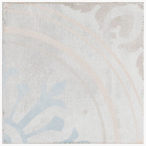 Merola Tile Sample Barcelona Decor Raval 6 inch x 6 inch Porcelain Floor and Wall Tile – Encaustic Inspired Patterned Porcelain Sample