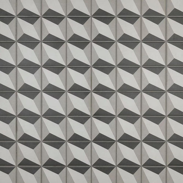 Merola Tile Twenties Diamond Mini Ceramic Floor and Wall Tile 4 inch Width 4 inch Length 12.72 sq ft/case Patterned Glossy Finish