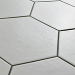 Charger l'image dans la visionneuse de galerie, Merola Hexatile Matte Blanco Porcelain Tile 0.37 inch Thick 7 inch x 8 inch 7.67 sq. ft./case Matte Hexagon