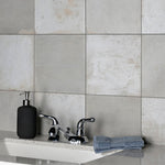 Load image into Gallery viewer, Merola Tile Kings Clay Checker Silver Ceramic Floor and Wall Tile 0.37 inch Thick 17.63 inch Wide 10.95 sq. ft. per Case – Low Sheen Vintage Finish