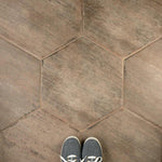 Charger l'image dans la visionneuse de galerie, Merola Tile Retro Hex Terra Porcelain Tile 14.13 inch x 16.25 inch – 11.05 sq. ft. per Case Matte Wood Look Finish