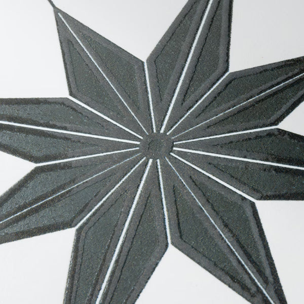 Merola Tile Stella Luxe Nero Porcelain Tile 0.39 inch Thick 9.75 inch x 9.75 inch 10.88 sq ft/case Mixed Finish