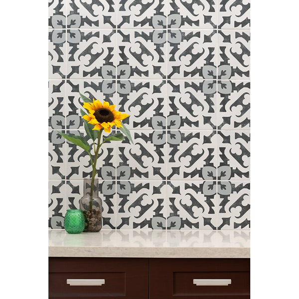 MSI Stone ULC Brina Porcelain Tile 0.35 inch Thickness 8 inch Width 5.16 sq. ft. Coverage Matte Patterned Floor and Wall Tile