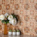 Load image into Gallery viewer, Merola Tile Costa Cendra Decor Dahlia Arena 7-3/4 inch x 7-3/4 inch Ceramic Floor and Wall Tile – 11.11 sq. ft. per Case, Glazed Textured Finish