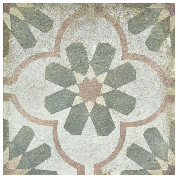 Merola Tile D’Anticatto Decor Florence Porcelain Floor and Wall Tile 8.75 inch x 8.75 inch x 0.38 inch – 11.25 sq. ft./Case, Matte Textured Rustic Finish