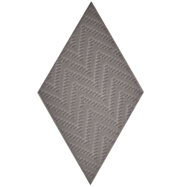 Merola Tile Rhombus Dark Grey 5-1/2-inch x 9-1/2-inch Semi-Gloss Porcelain Floor and Wall Tile (11.68 sq. ft. / case)