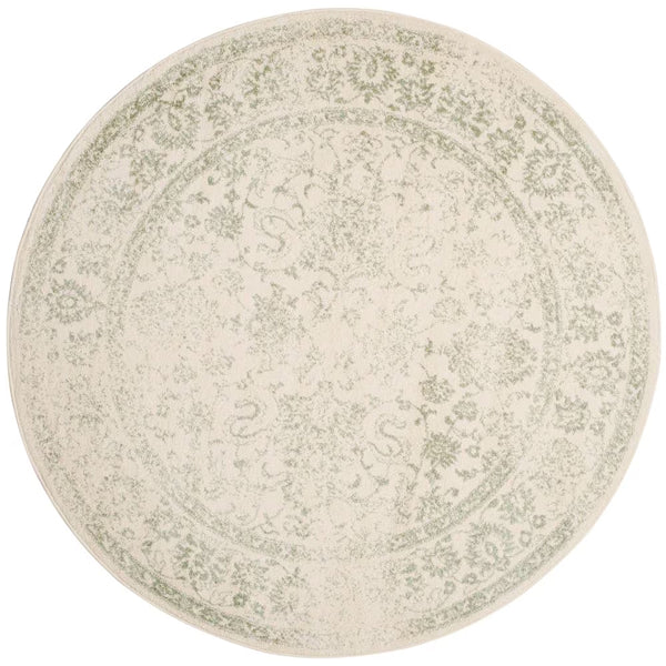 Tapis d'intérieur rond Safavieh Adirondack Mackenzie, ivoire/sauge, 1,8 m x 1,8 m