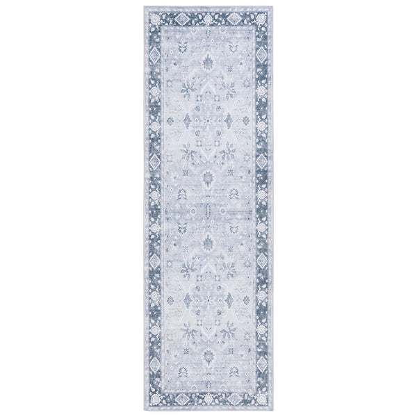 Tapis de couloir d'intérieur lavable en machine Safavieh Arizona Elsie, gris clair/gris vert, 2 pi 6 po x 8 pi
