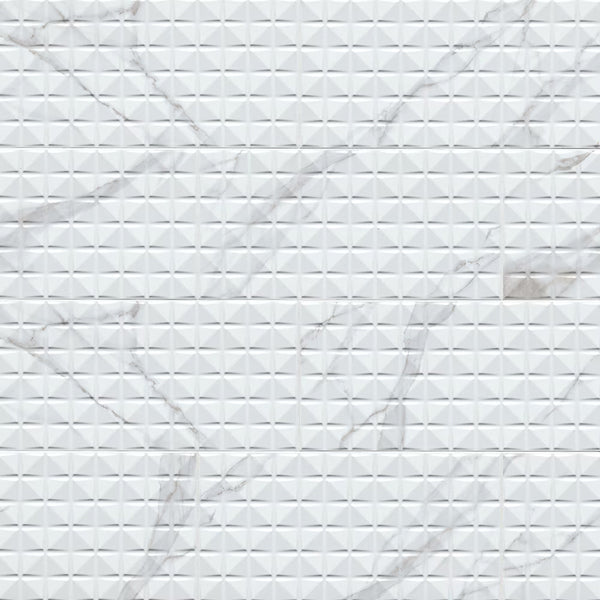 MSI Stone ULC Dymo Statuary Chex White 12 in. x 24 in. Glossy Ceramic Patterned Look Wall Tile (16 Sq. Ft./Case)