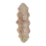 Charger l&#39;image dans la visionneuse de galerie, Tapis double en peau de mouton de Nouvelle-Zélande, naturel, 60 cm x 1,80 m – Taupe
