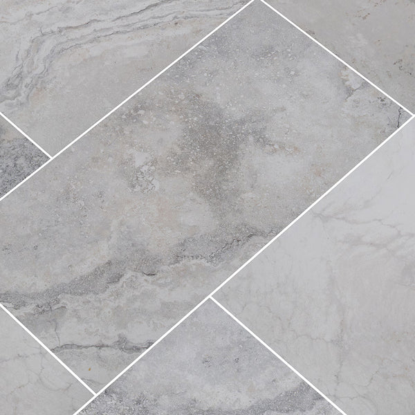 Carreaux de sol et de mur en céramique mat effet pierre, gris Napa, 12 po x 24 po, MSI Stone ULC (16 pi²/caisse)