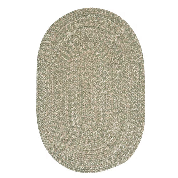Tapis d'intérieur ovale Colonial Mills Tremont Palm Green 5 pi x 7 pi
