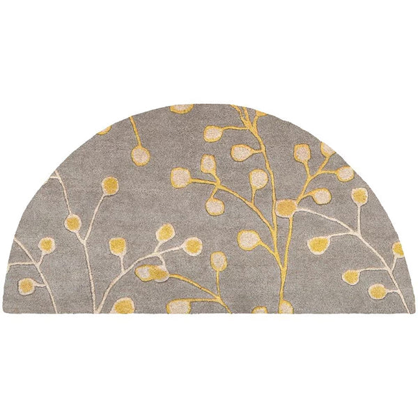 Tapis d'intérieur semi-circulaire transitionnel Artistic Weavers Arroyo gris 2 pi x 4 pi