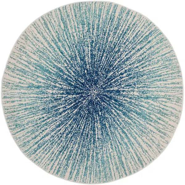 Tapis d'intérieur rond Safavieh Evoke Martin Royal / Ivoire 6 pi 7 po x 6 pi 7 po