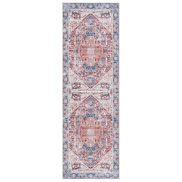 Safavieh Arizona Darina Red / Navy 2 ft. 6 in. x 8 ft. Indoor Machine Washable Runner