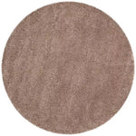Charger l&#39;image dans la visionneuse de galerie, Tapis d&#39;intérieur rond Safavieh Shag Felicia Taupe 1,2 m x 1,2 m
