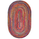 Load image into Gallery viewer, nuLOOM Hand Braided Tammara Multi-Coloured 3 ft. x 5 ft. Indoor Oval Rug
