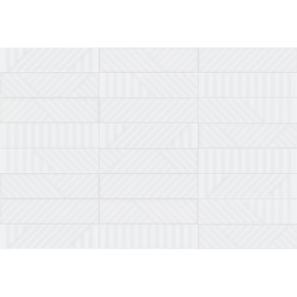 Carreaux de céramique pressés émaillés Anatolia Geometra Maze, 3 po x 12 po, poudre brillante (10,66 pi²/caisse)
