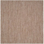Charger l&#39;image dans la visionneuse de galerie, Safavieh Courtyard Neal Natural / Black 4 ft. x 4 ft. Indoor/Outdoor Square Area Rug
