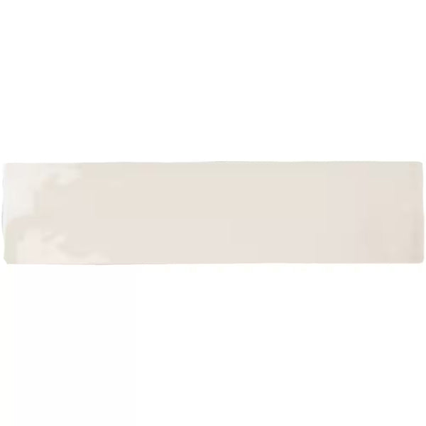 Carrelage mural en céramique Modamo Santa Clara Retro Glossy White 3 po x 12 po (6,24 pi²/boîte)