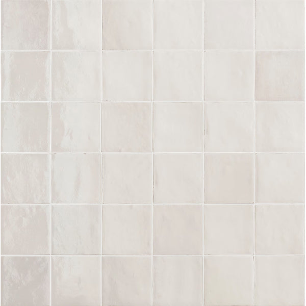 Dal Tile Zellige Neo Gesso Carrelage mural ondulé en céramique émaillée brillante 4 po x 4 po (5,67 pi²/boîte)