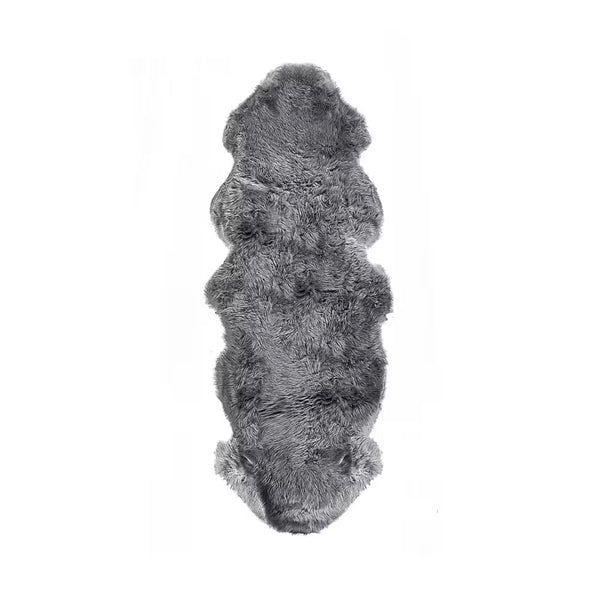 Tapis d'intérieur en fausse peau de vache, mélange gris, 1,5 m x 1,8 m, Linon Home Décor Products