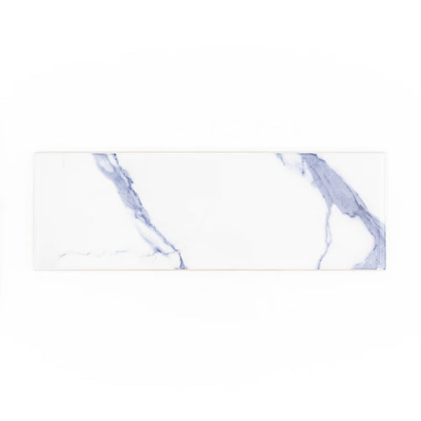Jeffrey Court Waters Edge White 4 in. x 12 in. Gloss Subway Ceramic Wall Tile (10.107 Sq. Ft./Case)