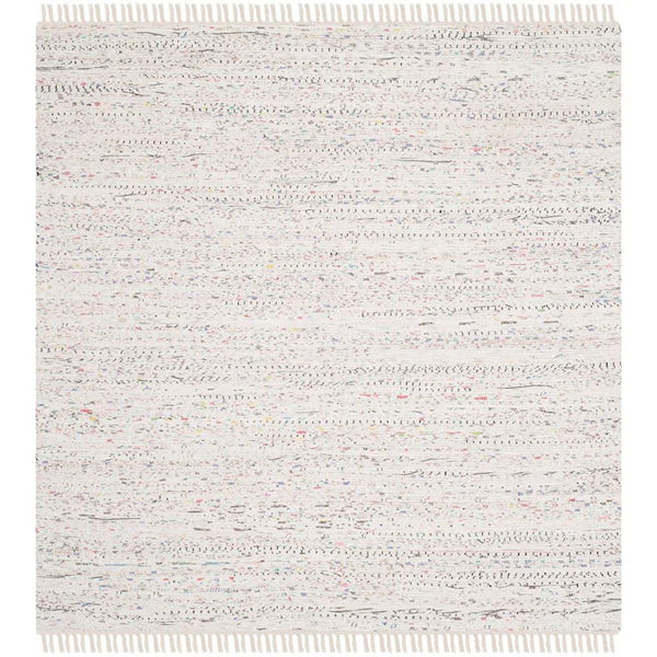 Safavieh Rag Rug Calanthe 4 ft. Square Ivory Multi Cotton Rug – Hand ...