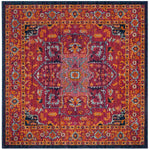Load image into Gallery viewer, Safavieh Evoke Watson Fuchsia / Orange 5 ft. 1 in. x 5 ft. 1 in. Square Area Rug

