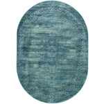 Charger l&#39;image dans la visionneuse de galerie, Safavieh Vintage Melinda Turquoise / Multi 5 ft. 3-inch x 7 ft. 6-inch Oval Indoor Area Rug
