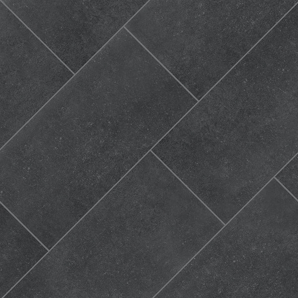 Carreaux de céramique mats pour sol et mur MSI Stone ULC Gridscale Graphite, 12 po x 24 po (16 pi²/caisse)