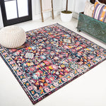Load image into Gallery viewer, JONATHAN Y Modern Persian Boho Floral Multi/Purple 5 ft. Square Area Rug
