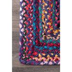 Load image into Gallery viewer, nuLOOM Hand Braided Tammara Blue 5 ft. x 8 ft. Indoor Oval Rug
