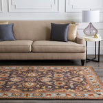 Charger l&#39;image dans la visionneuse de galerie, Tapis d&#39;intérieur traditionnel semi-circulaire Benicia Blue de 60 cm x 120 cm d&#39;Artistic Weavers
