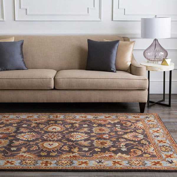 Tapis d'intérieur traditionnel semi-circulaire Benicia Blue de 60 cm x 120 cm d'Artistic Weavers
