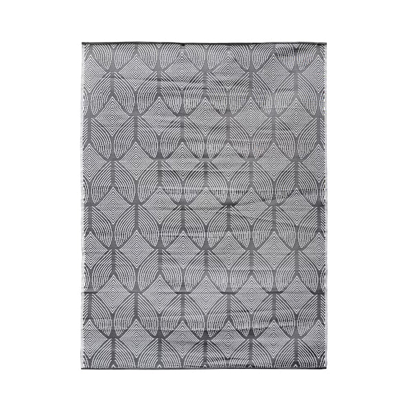 Tapis d'extérieur StyleWell gris Geo 6 pi x 9 pi